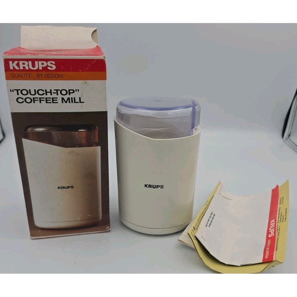 Krups F208 Electric Spice and Coffee Grinder White 130W 1500813247 Tested
